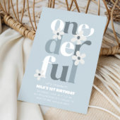 リトル恋しく思オネダーフルGroovyデイジー1st誕生日 招待状