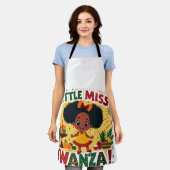 リトル恋しく思クワンザアフロアメリカンクワンズ伝統 エプロン (着用した状態)