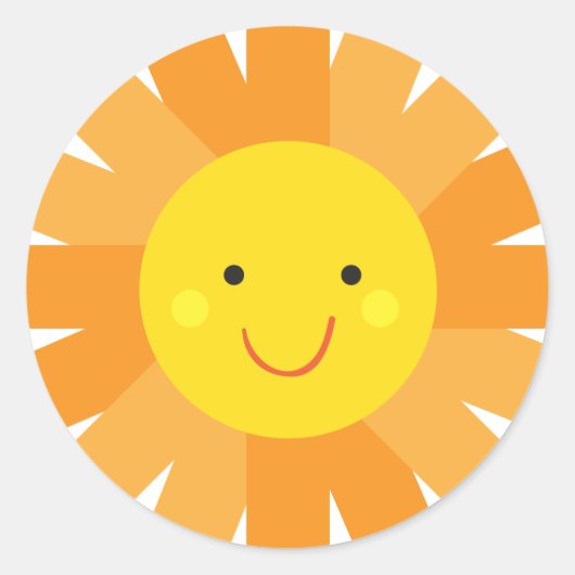 リトル恋しく思サンシャインサン招待状水玉模様 ラウンドシール (正面)