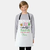 リトル恋しく思スクリスムガールズ名 エプロン (着用した状態)