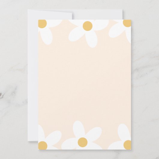 リトル恋しく思スレーナーピンクデイジー誕生日 招待状 (裏面)