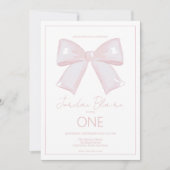 リトル恋しく思スワンダリーピンク1st第1誕生日 招待状 (正面)