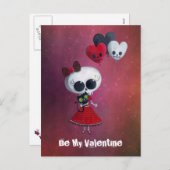 リトル恋しく思デス・バレンタイン シーズンポストカード (正面/裏面)