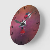 リトル恋しく思デス・バレンタイン ラウンド壁時計 (傾斜)