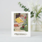 リトル恋しく思マフェットとスパイダーヴィンテージ子供部屋韻 ポストカード (スタンド正面)