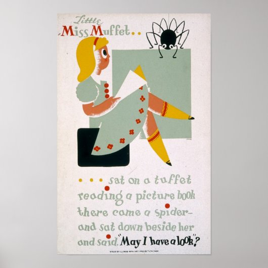 リトル恋しく思マフェットはタフェに座った ポスター (正面)