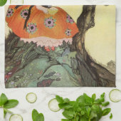 リトル恋しく思マフェット&スパイダーマザーグースヴィンテージ キッチンタオル (折り畳み)