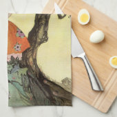 リトル恋しく思マフェット&スパイダーマザーグースヴィンテージ キッチンタオル (四つ折り)