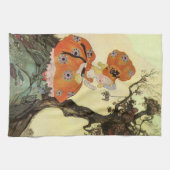 リトル恋しく思マフェット&スパイダーマザーグースヴィンテージ キッチンタオル (横)