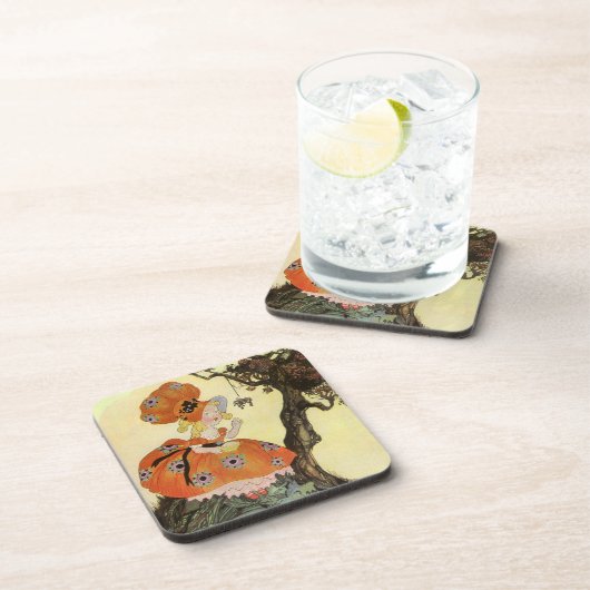 リトル恋しく思マフェット&スパイダーマザーグースヴィンテージ コースター (右側)