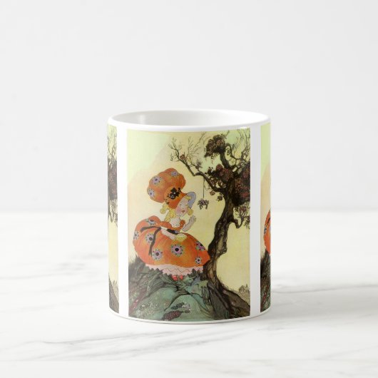 リトル恋しく思マフェット&スパイダーマザーグースヴィンテージ コーヒーマグカップ (中央)