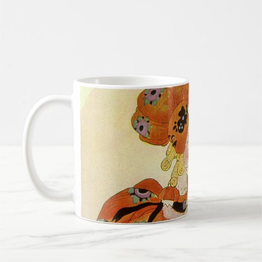 リトル恋しく思マフェット&スパイダーマザーグースヴィンテージ コーヒーマグカップ (左)