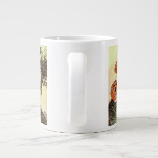 リトル恋しく思マフェット&スパイダーマザーグースヴィンテージ ジャンボコーヒーマグカップ (裏面)