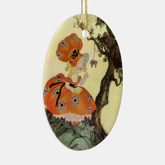 リトル恋しく思マフェット&スパイダーマザーグースヴィンテージ セラミックオーナメント (右)