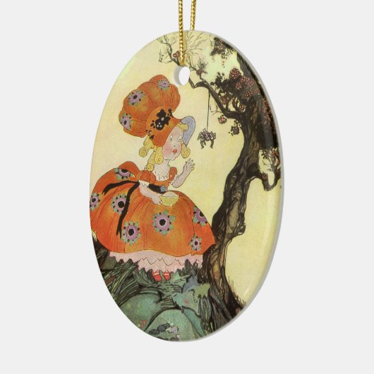 リトル恋しく思マフェット&スパイダーマザーグースヴィンテージ セラミックオーナメント (左)