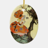 リトル恋しく思マフェット&スパイダーマザーグースヴィンテージ セラミックオーナメント (正面)