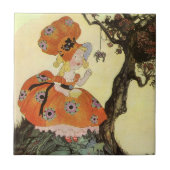 リトル恋しく思マフェット&スパイダーマザーグースヴィンテージ タイル (正面)