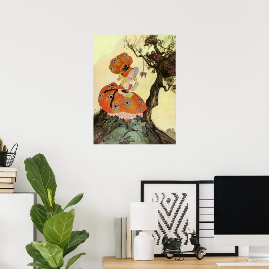 リトル恋しく思マフェット&スパイダーマザーグースヴィンテージ ポスター (ホームオフィス)