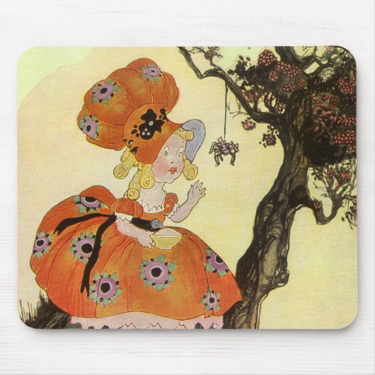 リトル恋しく思マフェット&スパイダーマザーグースヴィンテージ マウスパッド (正面)