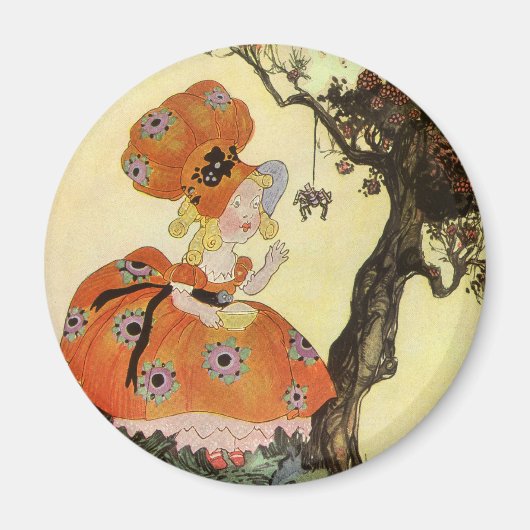 リトル恋しく思マフェット&スパイダーマザーグースヴィンテージ マグネット (正面)