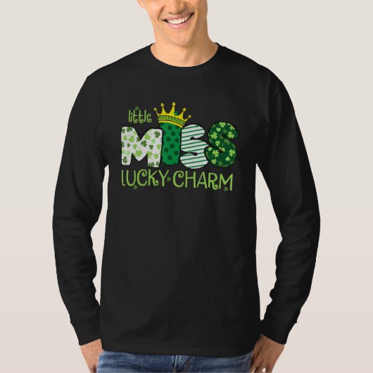 リトル恋しく思ラッキーチャームシャムロックCSt patricks day Tシャツ (正面)