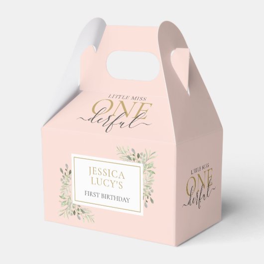 リトル恋しく思ワンダーフルピンクガールファースト誕生日 フェイバーボックス (裏面サイド)