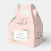 リトル恋しく思ワンダーフルピンクガールファースト誕生日 フェイバーボックス (正面サイド)