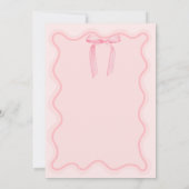 リトル恋しく思ワンダーフルピンク1歳の誕生日パーティー 招待状 (裏面)