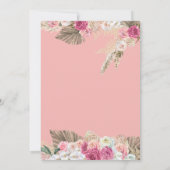 リトル恋しく思ワンダーフルボホフローラファースト誕生日 招待状 (裏面)