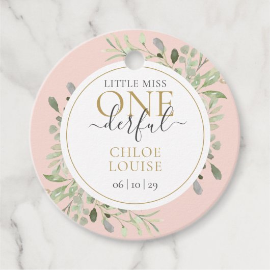 リトル恋しく思ワンダーフル誕生日ピンク フェイバータグ (正面)