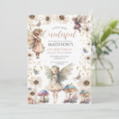 リトル恋しく思・ワン・ダーフル・フェアリー・ガールの最初の誕生日 招待状 (スタンド正面)