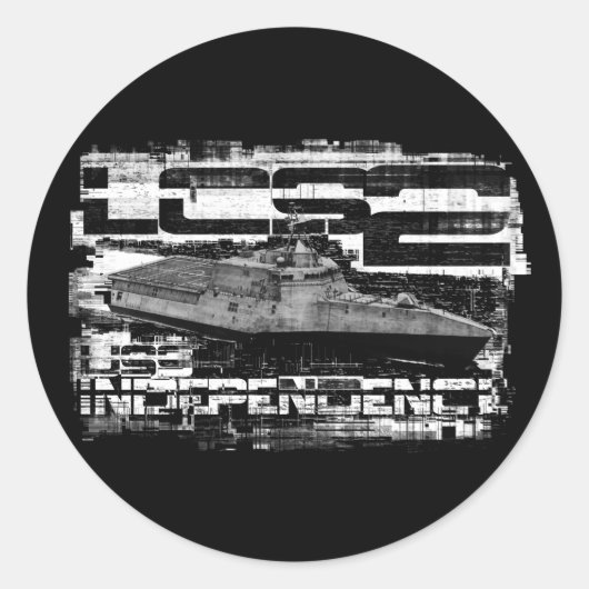 リトル戦闘船独立ステッカー ラウンドシール (正面)