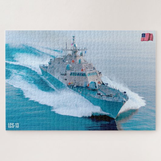リトル戦闘艦 – LCS-13 （20x30インチ） ジグソーパズル (横)