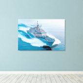 リトル戦闘艦 – LCS-13 24x36 キャンバスプリント (インサイチュ (ウッドフロア))