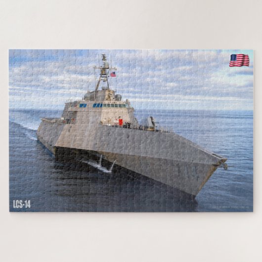 リトル戦闘艦 – LCS-14 (20x30インチ) ジグソーパズル (横)