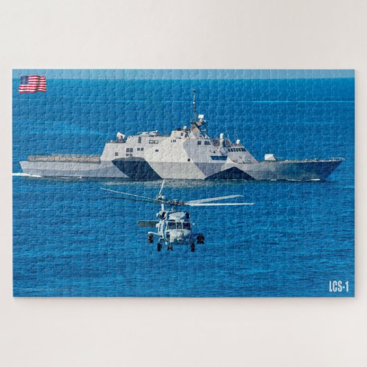リトル戦闘艦 – LCS-1 (20x30インチ) ジグソーパズル (横)