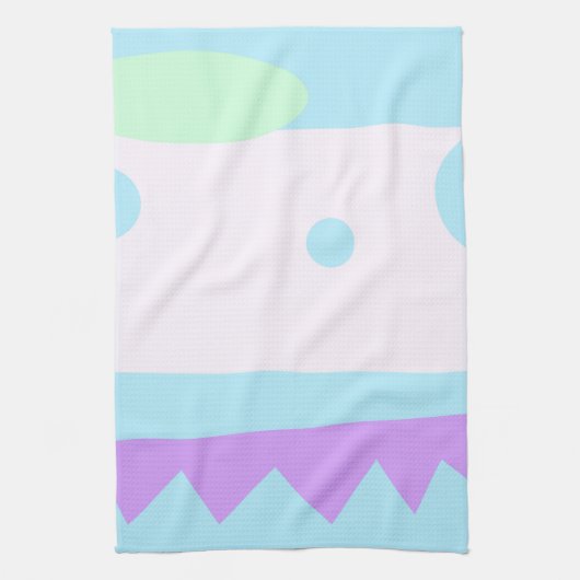 リトル抽象芸術モンスターキッチンタオル子供へ キッチンタオル (縦)