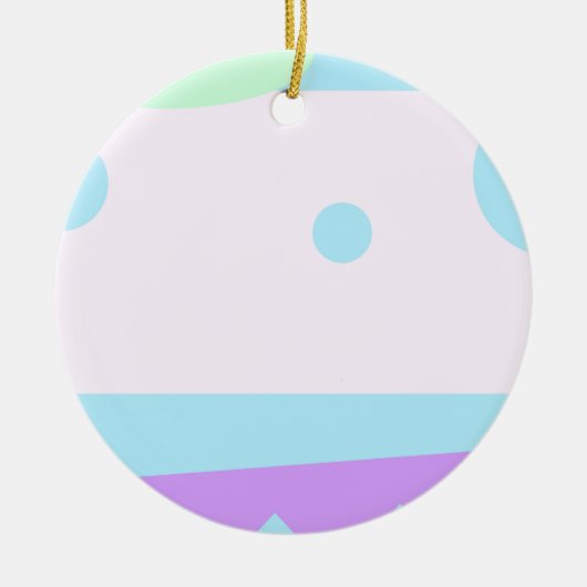 リトル抽象芸術モンスター – セラミックオーナメント (正面)