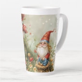 リトル格言&トアドストールデジタルアート カフェラテマグ (右アングル)