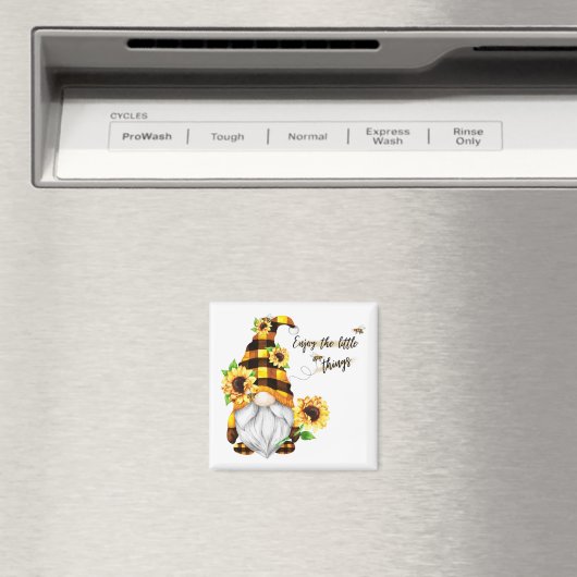 リトル楽しむツヒマワリ格言 マグネット (インサイチュ (食洗機))