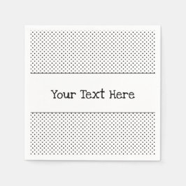 リトル水玉模様白黒 スタンダードカクテルナプキン
