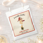 リトル消防士ベビーシャワーパーティーの好意バッグ フェイバーバッグ (クリップ留めされた状態)