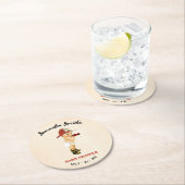 リトル消防士ベビーシャワーラウンド紙コースター ラウンドペーパーコースター (インサイチュ)