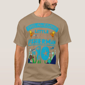 リトル漁師は今10魚釣り海誕生日Pa Tシャツ
