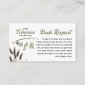 リトル漁師魚釣り赤ちゃんシャワー予約リクエスト エンクロージャーカード (正面)