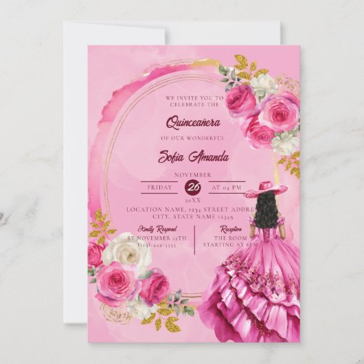 リトル王室のプリンセスクインセアニェラ 招待状 (正面)