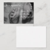 リトル生まれたばかりの足ベビーレジストリカード エンクロージャーカード (正面/裏面)