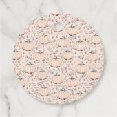 リトル男女兼用カボチャ秋ベビーシャワー フェイバータグ (裏面)