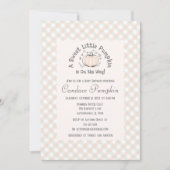 リトル男女兼用カボチャ秋ベビーシャワー 招待状 (正面)