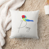 リトル祈りの言葉バード装飾用クッション クッション (ブランケット)